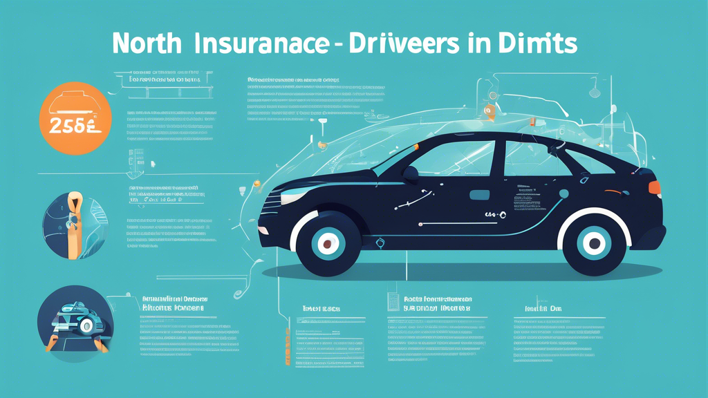 A futuristic, digital infographic highlighting the key changes in North Carolina's auto insurance requirements for drivers in 2025, with symbols indicating new policy coverage, minimum limits, and important dates.